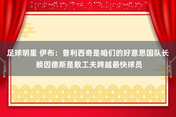 足球明星 伊布：普利西奇是咱们的好意思国队长 赖因德斯是散工夫跨越最快球员