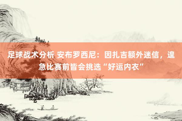 足球战术分析 安布罗西尼：因扎吉额外迷信，遑急比赛前皆会挑选“好运内衣”