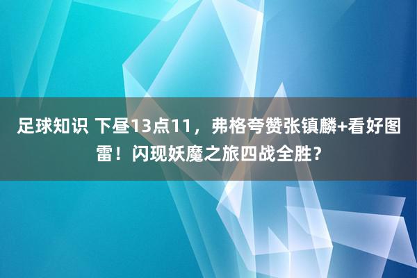 足球知识 下昼13点11，弗格夸赞张镇麟+看好图雷！闪现妖魔之旅四战全胜？